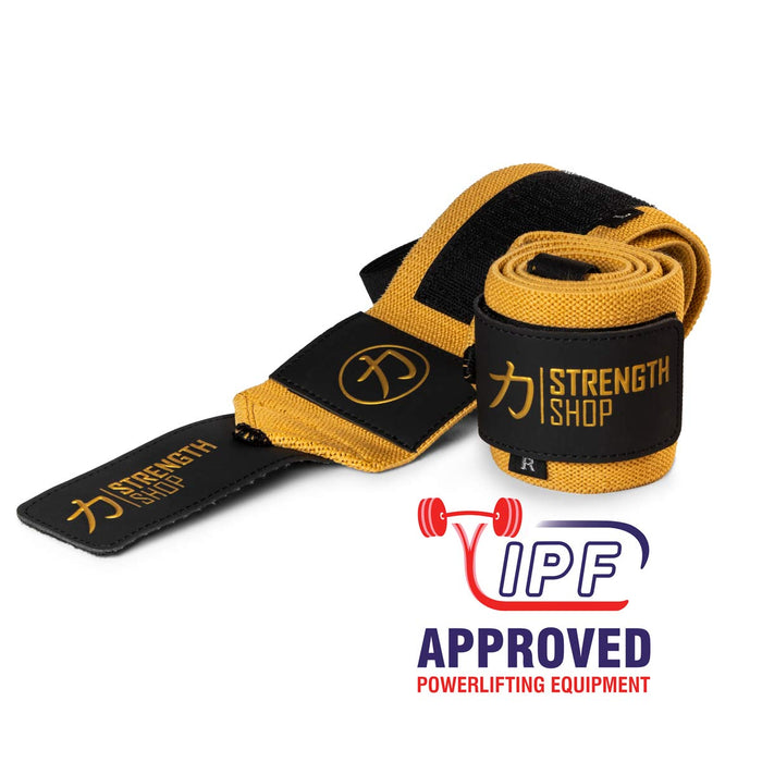 Pro Wrist Wraps - Gold - IPF Approved