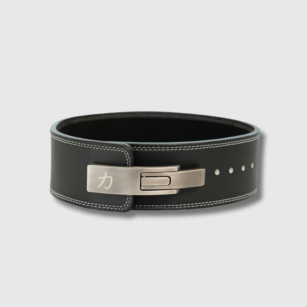 10mm Lever Belt - Embossed Logo Black - IPF Approved