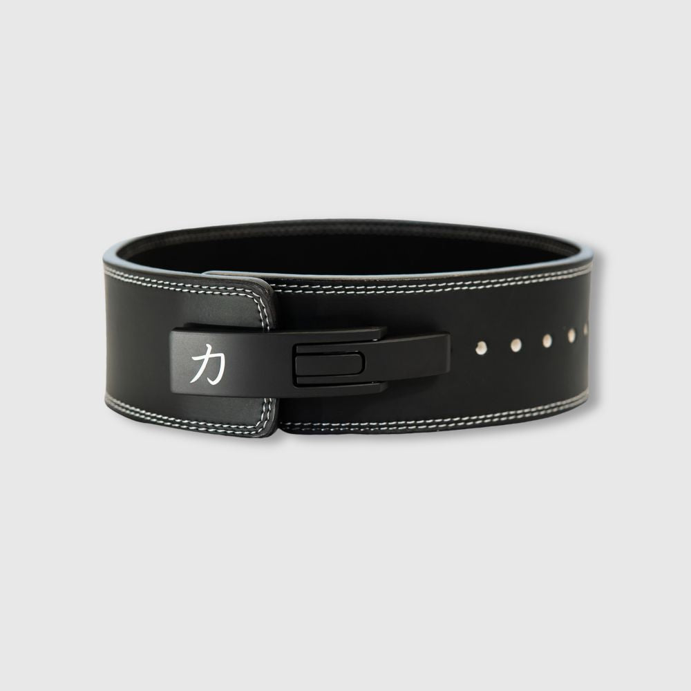 10mm Lever Belt - Embossed Logo Black - IPF Approved