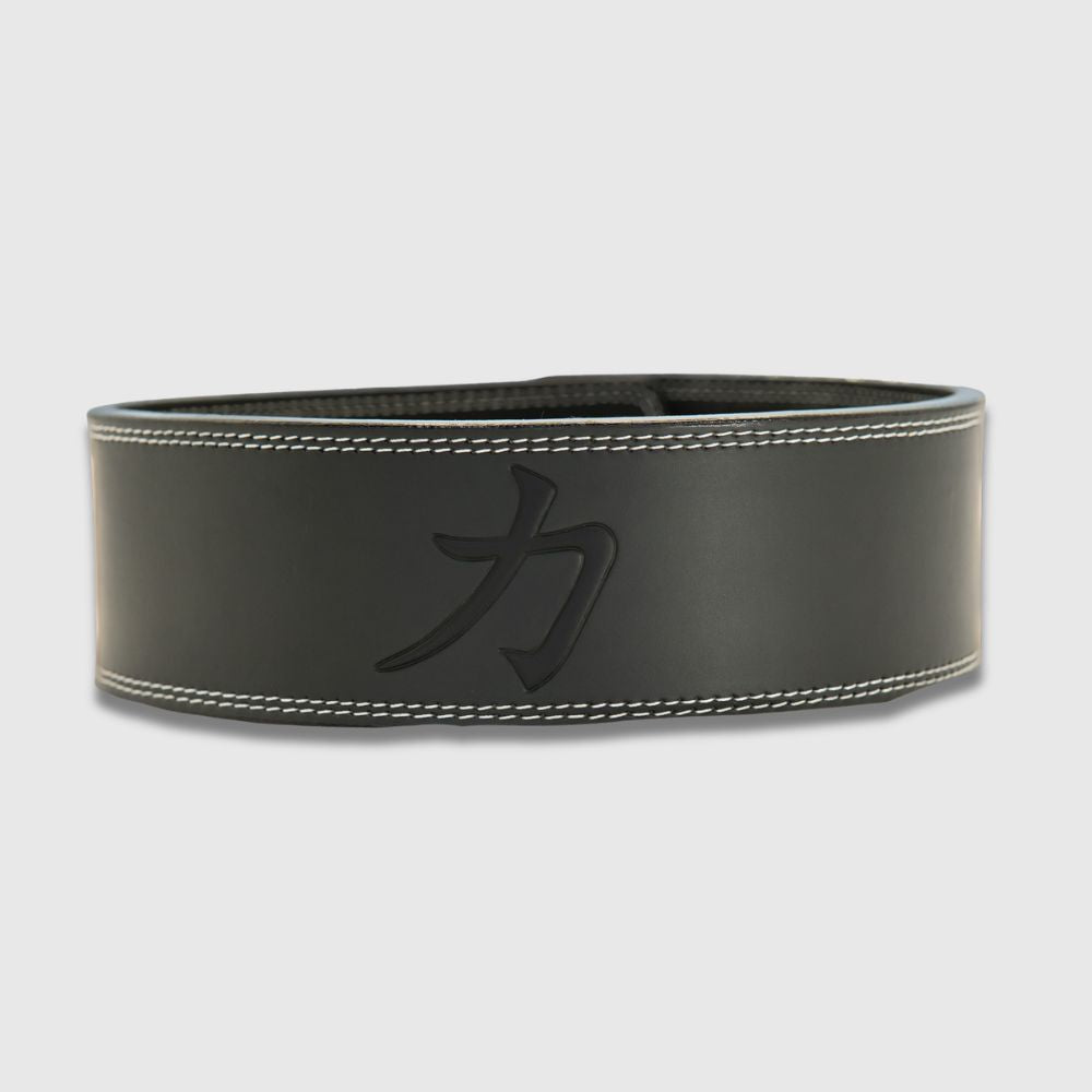 10mm Lever Belt - Embossed Logo Black - IPF Approved