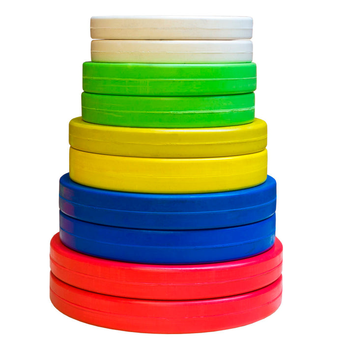 Rubber Coated Plates - Coloured 0.5kg -2.5kg