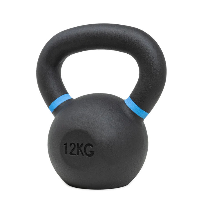 Black Powder Coated Kettlebells - 12KG - B-GRADE