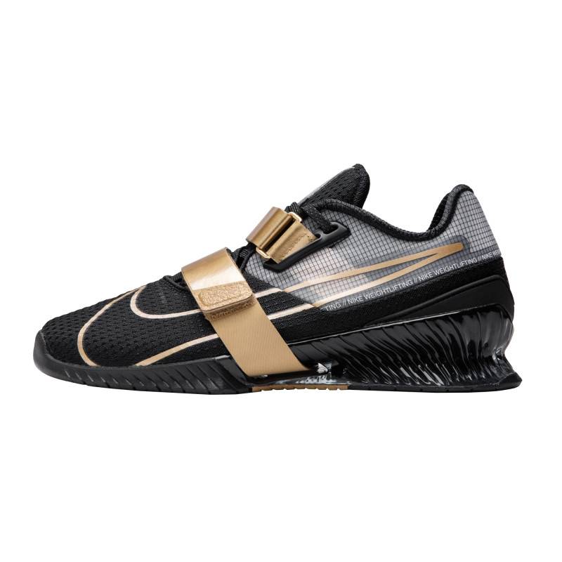 nike black white gold