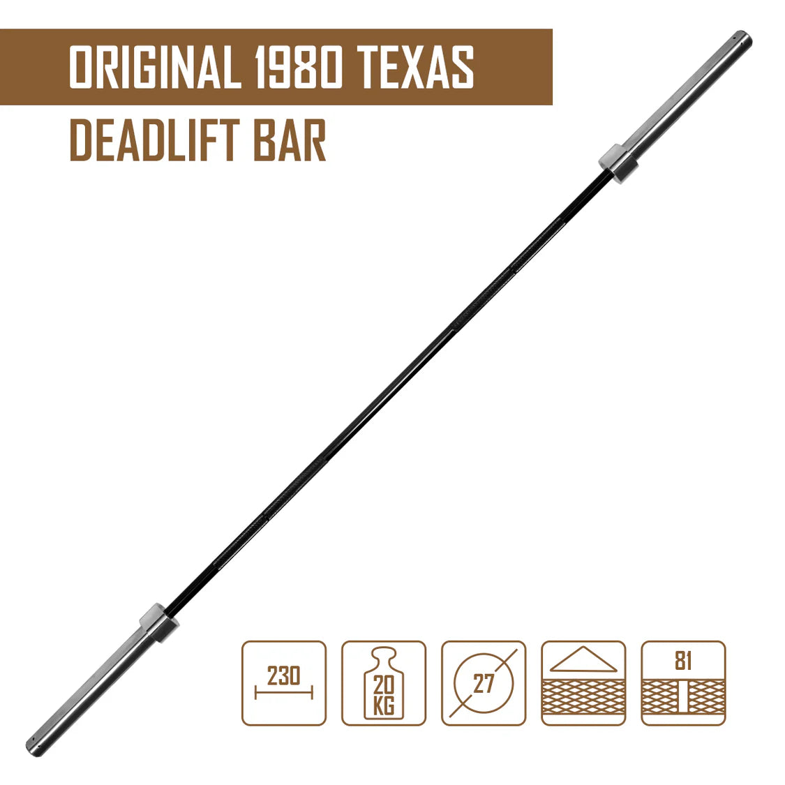Texas Deadlift Bar - Black Zinc Chrome