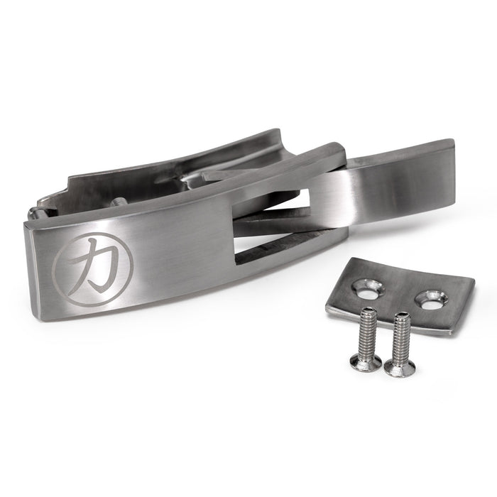 Strength Shop Brushed Steel Lever Buckle w/lifetime warranty