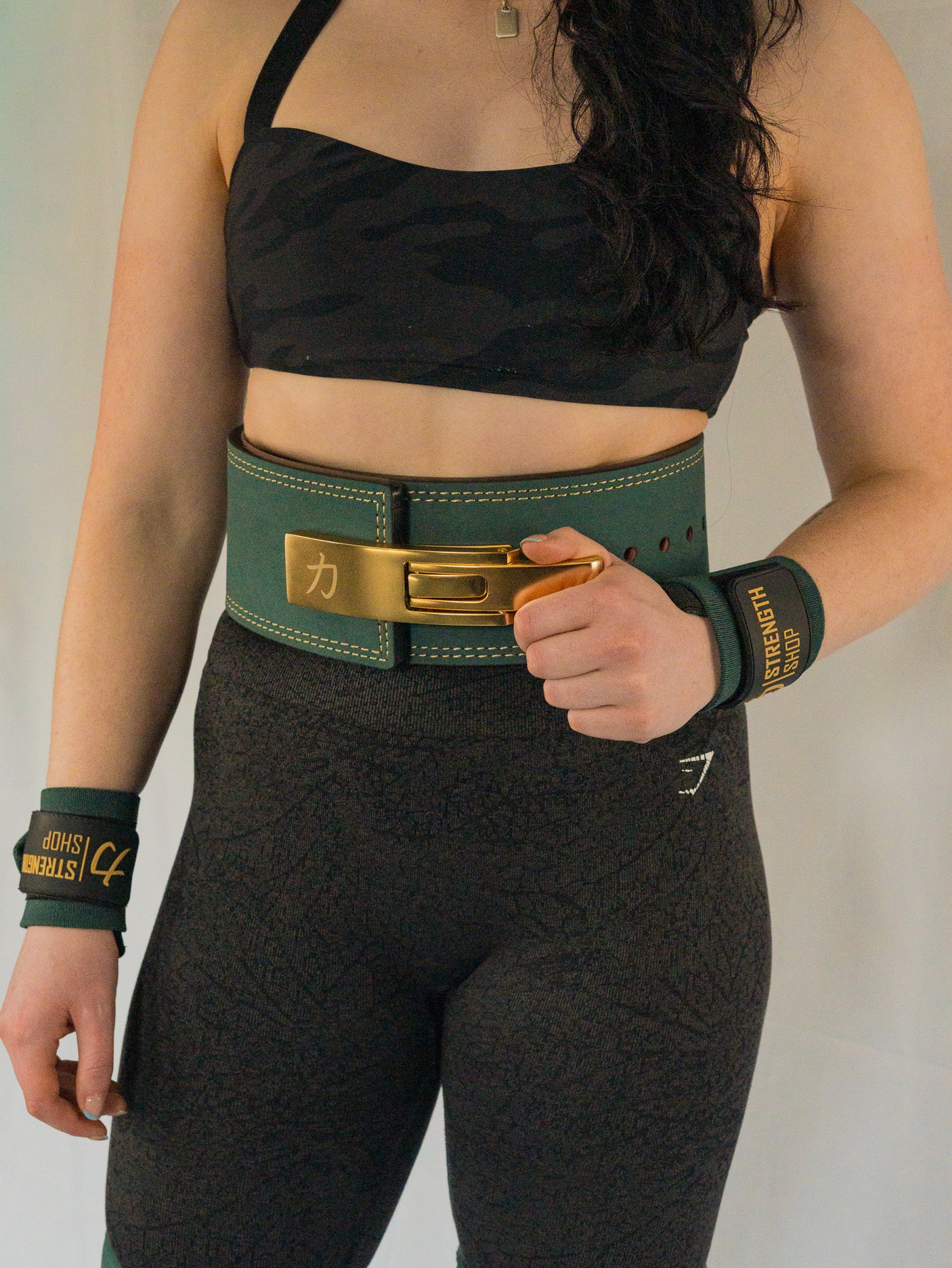 Strength Stack - Vintage Green - 10mm Lever Belt, 7mm Inferno Knee Sleeves & Zeus Wrist Wraps
