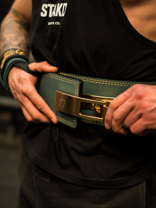 10mm Lever Belt - Vintage Green - IPF Approved