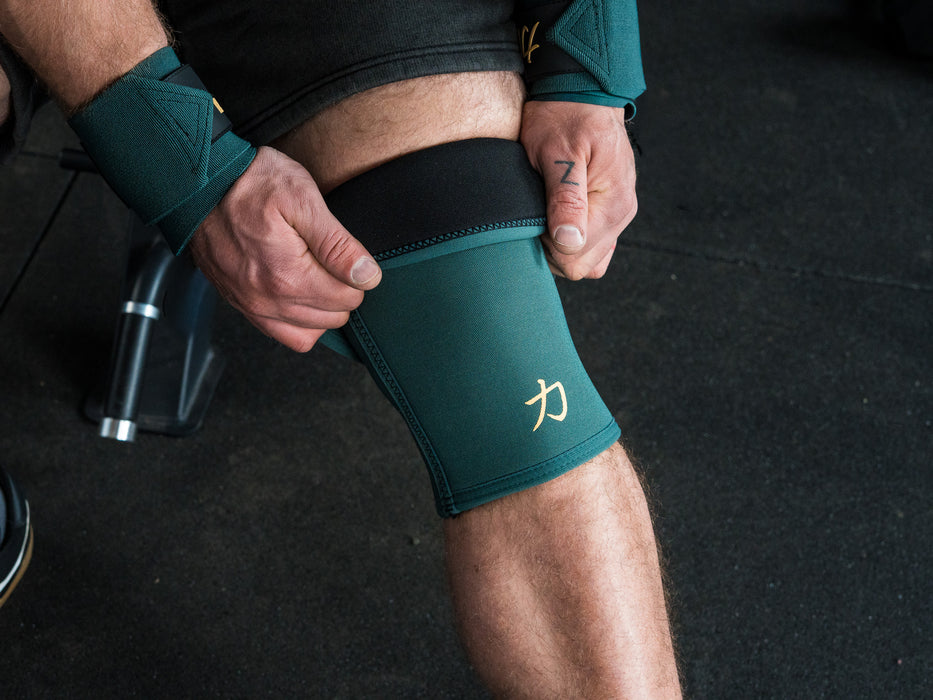 Strength Stack - Vintage Green - 10mm Lever Belt, 7mm Inferno Knee Sleeves & Zeus Wrist Wraps