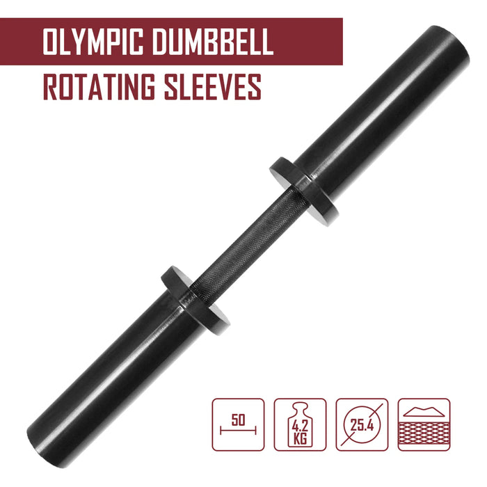 Olympic Dumbbell Handle Black Zinc Coated