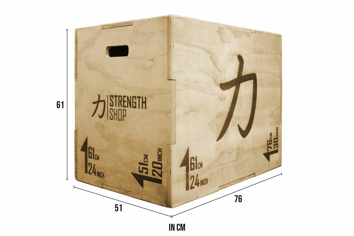Large Wooden Plyo Box - 30in x 24in x 20in