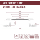 Riot Cambered Bar - with needle bearings, 25kg