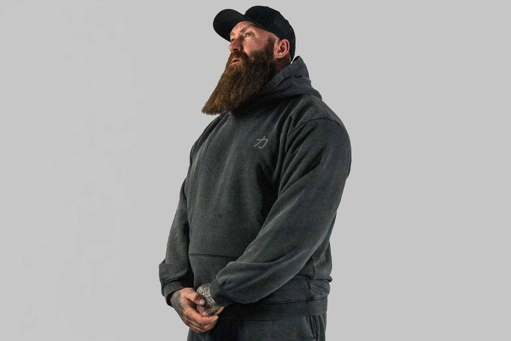 Home of Strength - Hoodie, Stone-Washed Grey