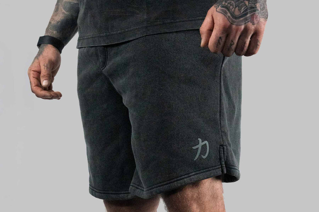 Home of Strength - Shorts, Stone-Washed Grey