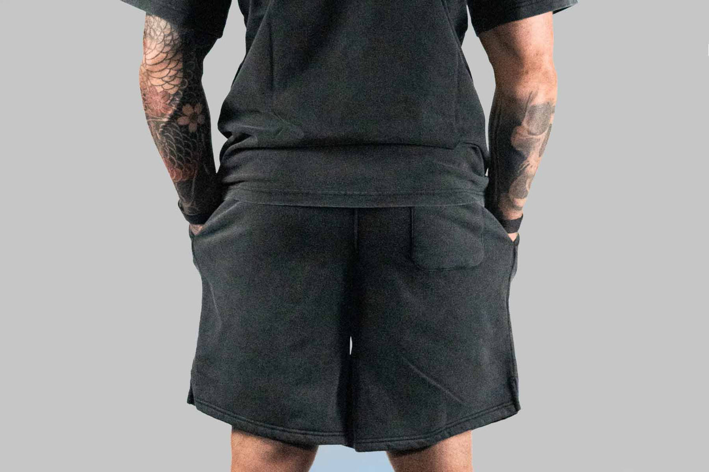 Home of Strength - Shorts, Stone-Washed Grey