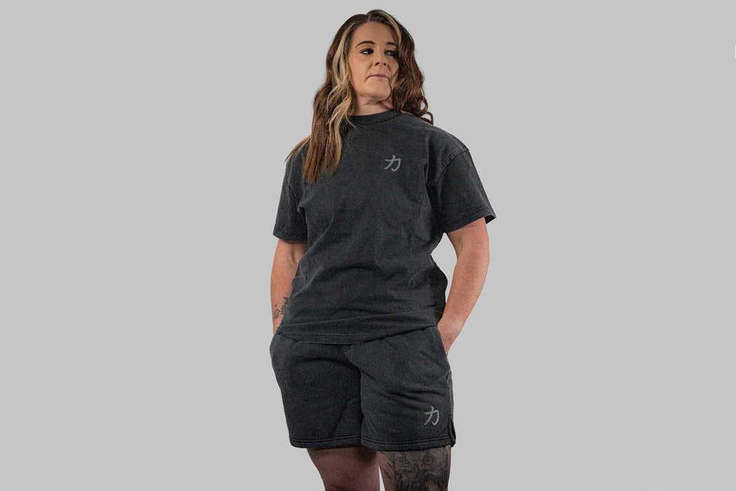 Home of Strength - Shorts, Stone-Washed Grey