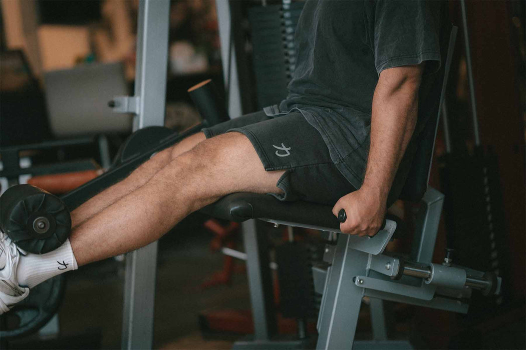 Home of Strength - Shorts, Stone-Washed Grey