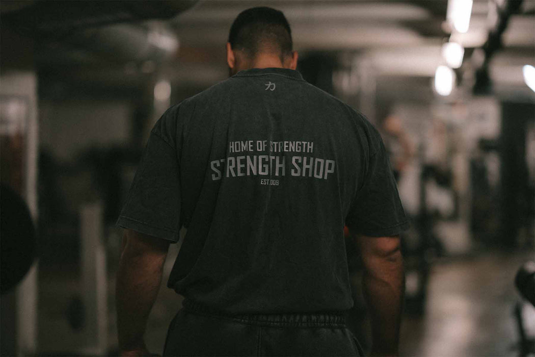 Home of Strength - T-Shirt, Stone-Washed Grey