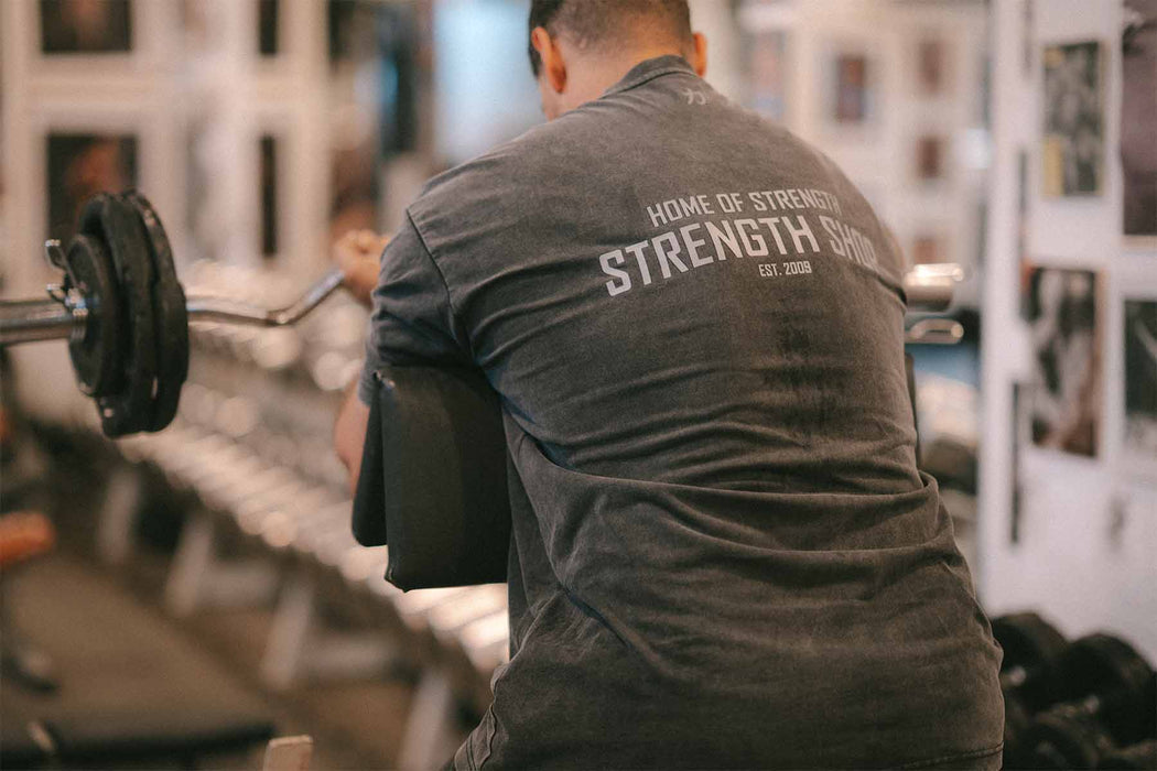 Home of Strength - T-Shirt, Stone-Washed Grey