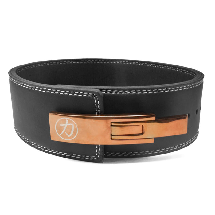10mm Lever Belt - Embossed Logo Black - IPF Approved