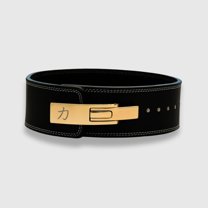 13mm Lever Belt - Embossed Logo Black - IPF Approved