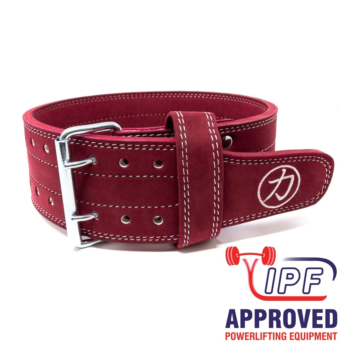 10mm Double Prong Buckle Belt - Wine Red - IPF Approved