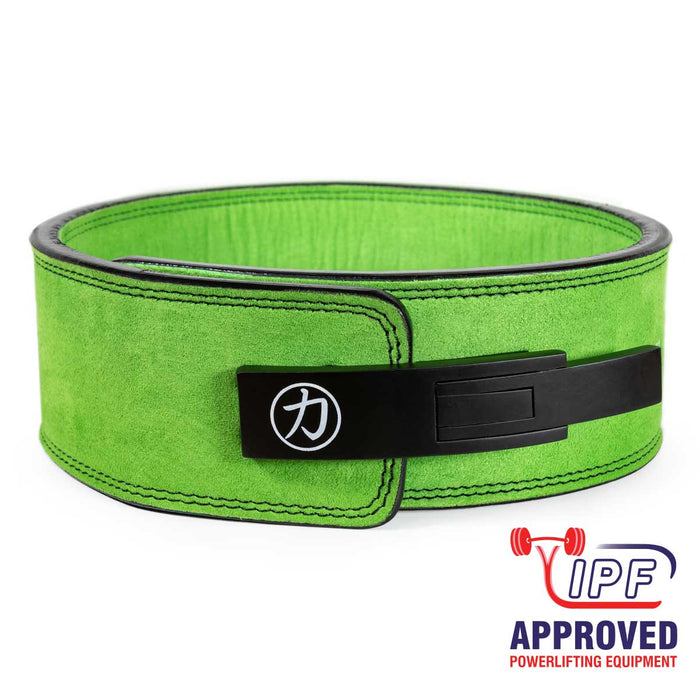 13mm Lever Belt - Green - IPF Approved - ONLY SIZE XS