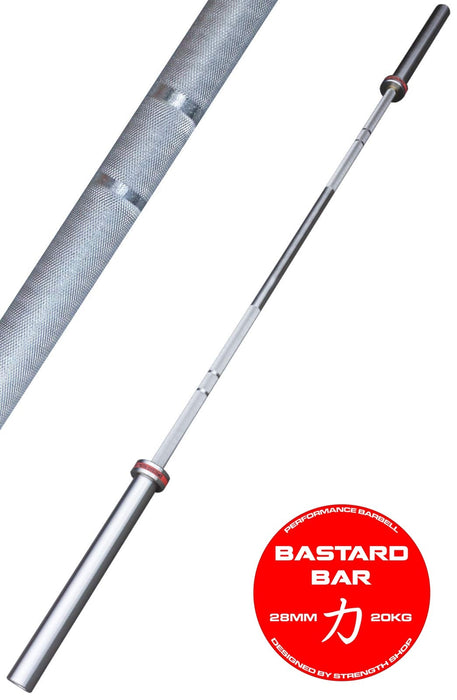 StrengthShop Bastard Bar no centre knurling — Strength Shop