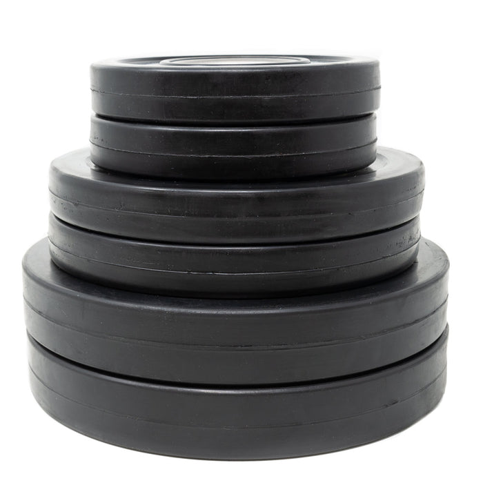 Rubber Coated Plates - Black 0.5kg -5kg