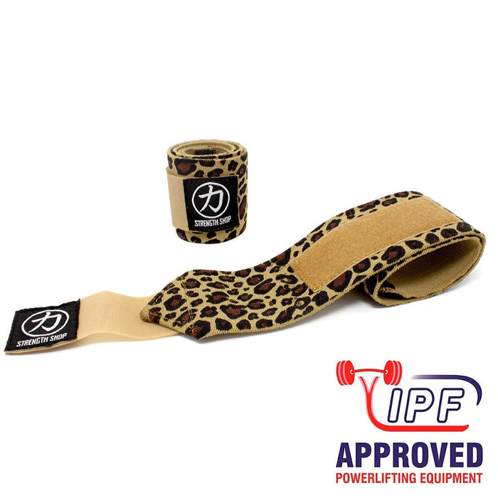 Zeus Wrist Wraps - Leopard - IPF Approved
