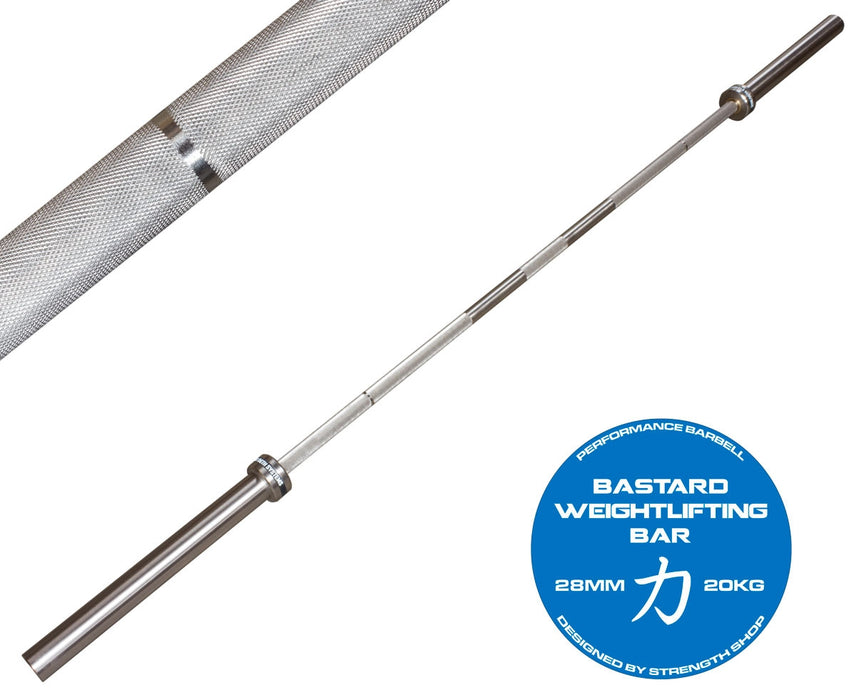 StrengthShop Bastard Weightlifting Bar with centre knurling
