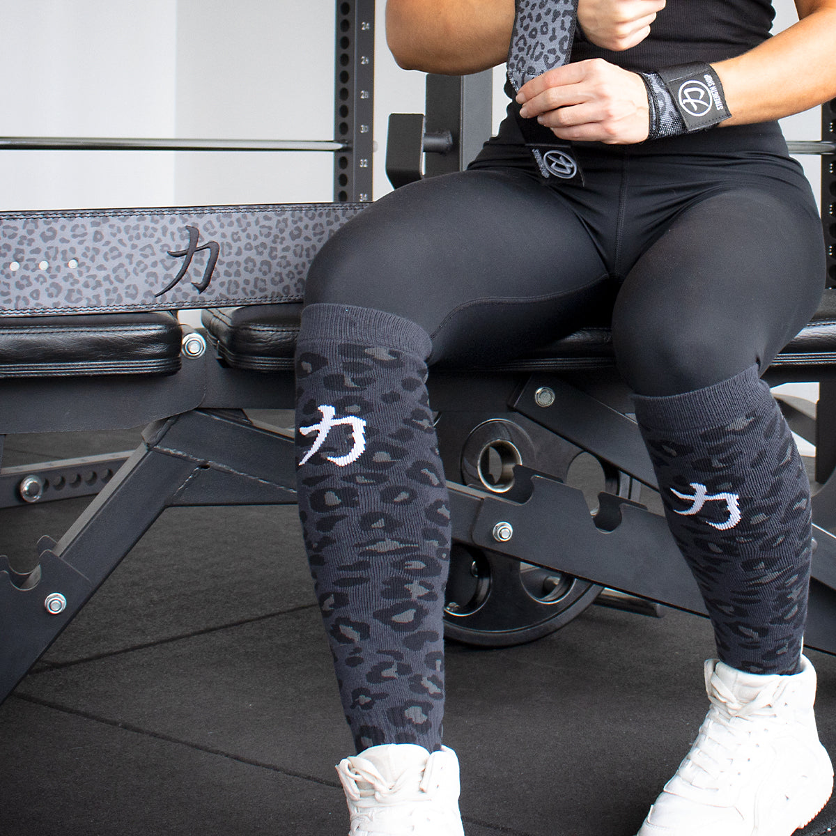 Dark Leopard Deadlift/Weightlifting Socks